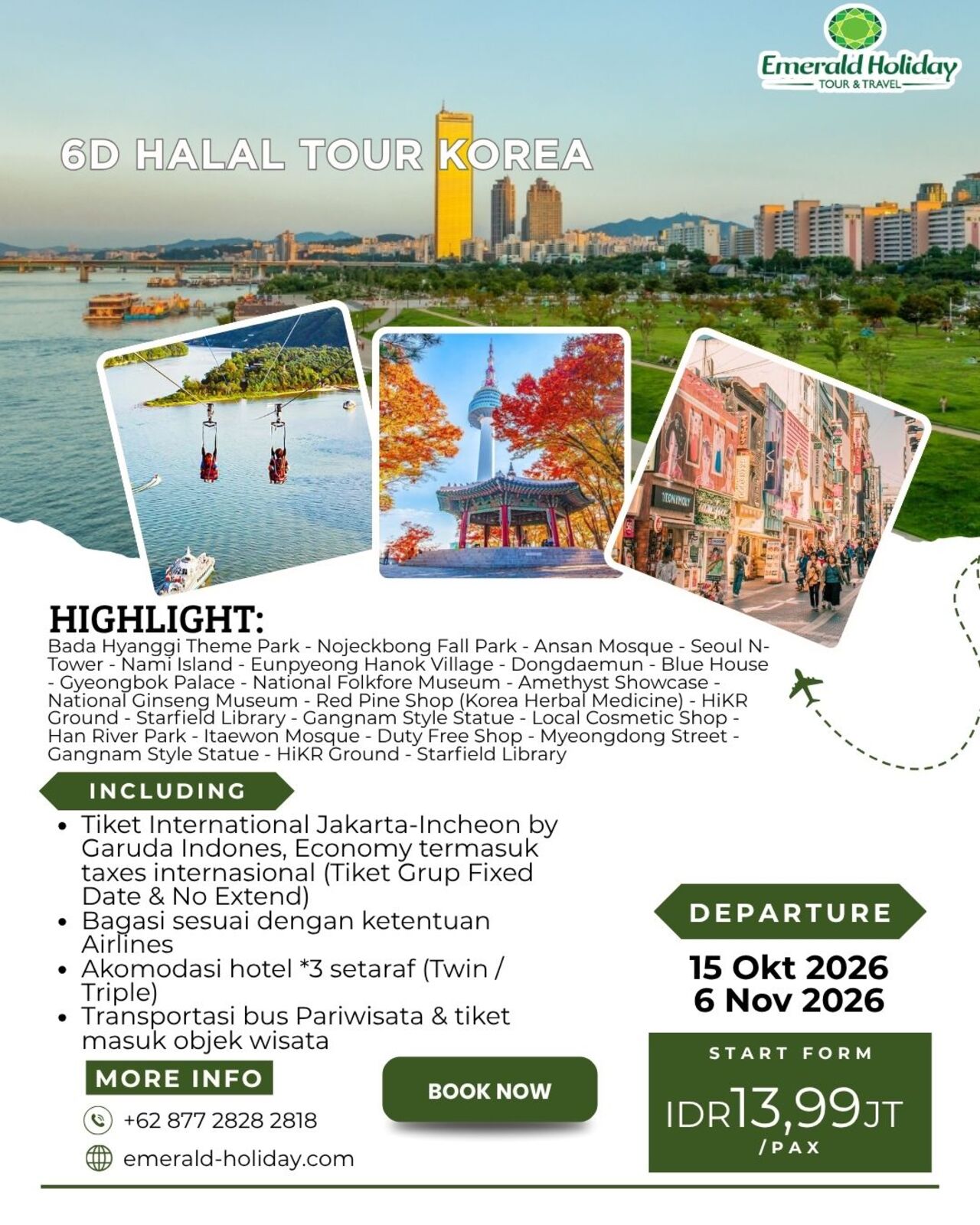 6D HALAL TOUR KOREA